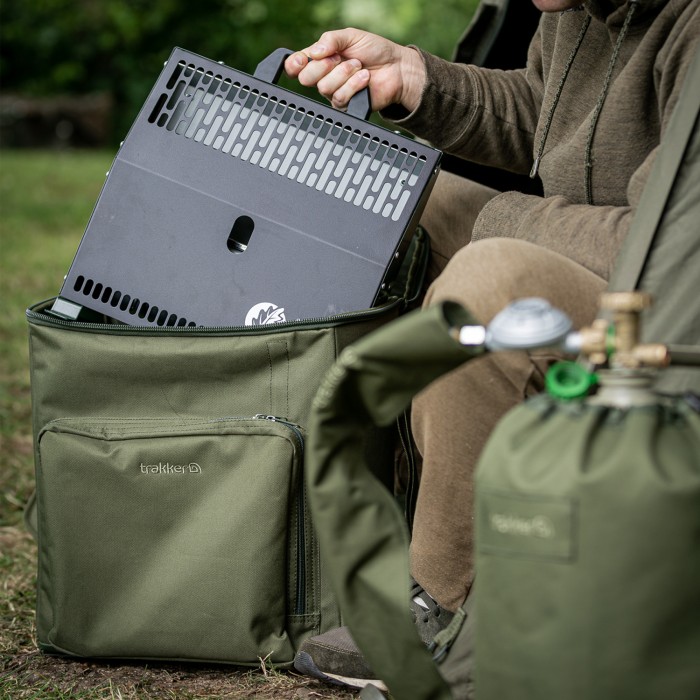 Trakker NXG Bivvy Heater Fishing Bag In Use 4