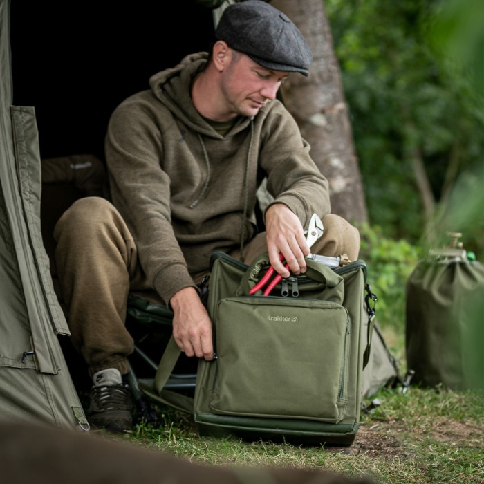 Trakker NXG Bivvy Heater Fishing Bag In Use 5
