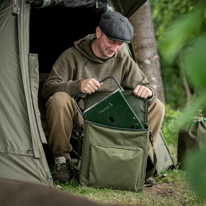 Trakker NXG Bivvy Heater Fishing Bag In Use 6