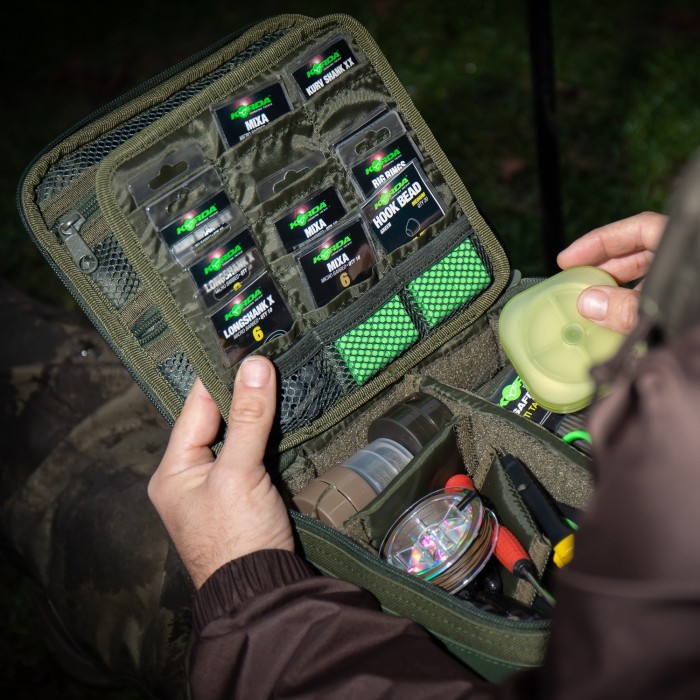 Trakker NXG Compact Tackle Fishing Bag Open In Use 3
