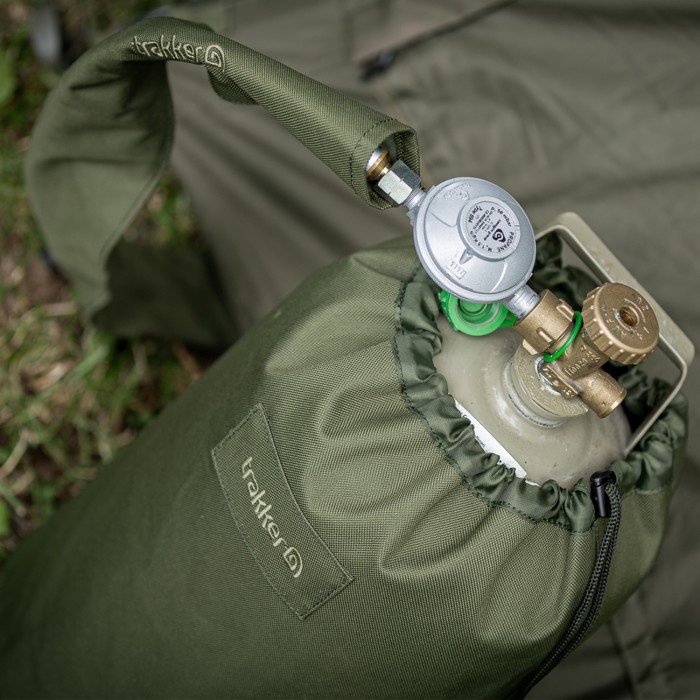 Trakker NXG Gas Bottle & Hose Fishing Cover 5.6kg In Use 2