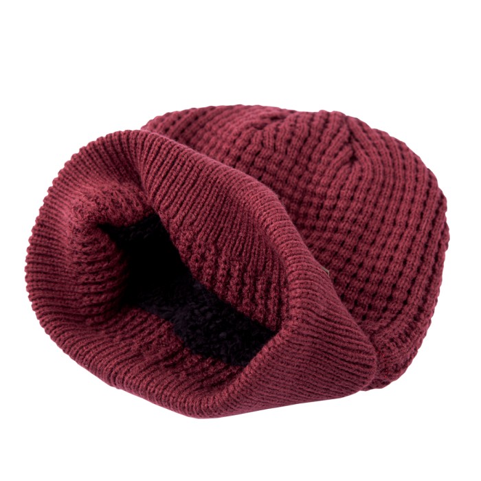 Trakker Plum Textured Fishing Beanie 3