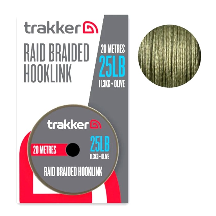 Trakker Raid Braided Hooklink 20m 25lb