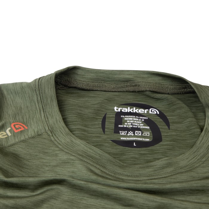 Trakker Marl Moisture Wicking Fishing T-Shirt Collar
