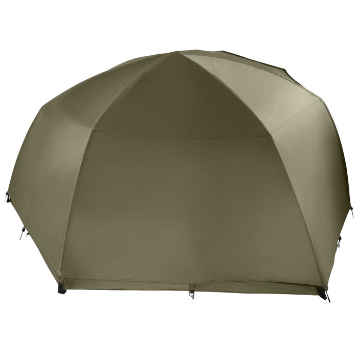 Trakker Tempest Fishing Brolly 100 Skull Cap Wrap In Use Back