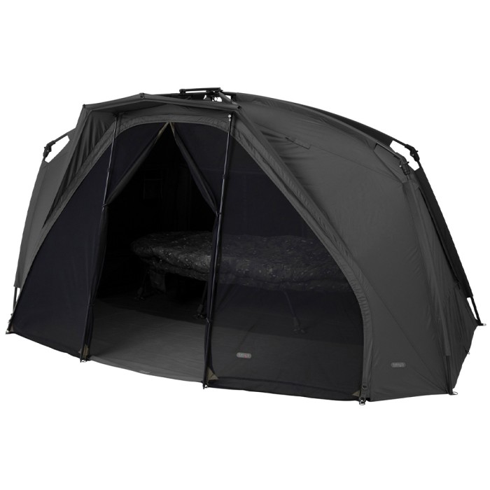 Trakker Tempest RS 150 Bivvy Insect Panel Side On View Open 