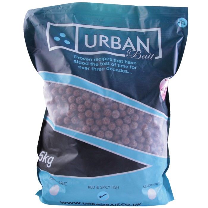 Urban Bait Pink Himalayan Salt Red Spicy Fish Shelf Life Boilies 14mm 5kg