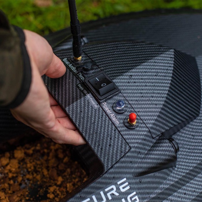 Future Carping V60 Carbon Fishing Bait Boat In Use Close Up 1