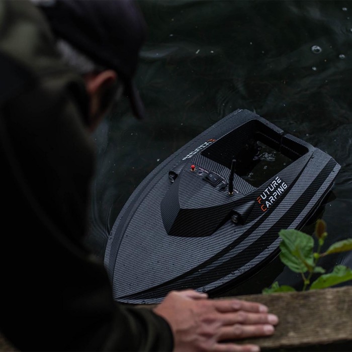 Future Carping V60 Carbon Fishing Bait Boat In Use 4
