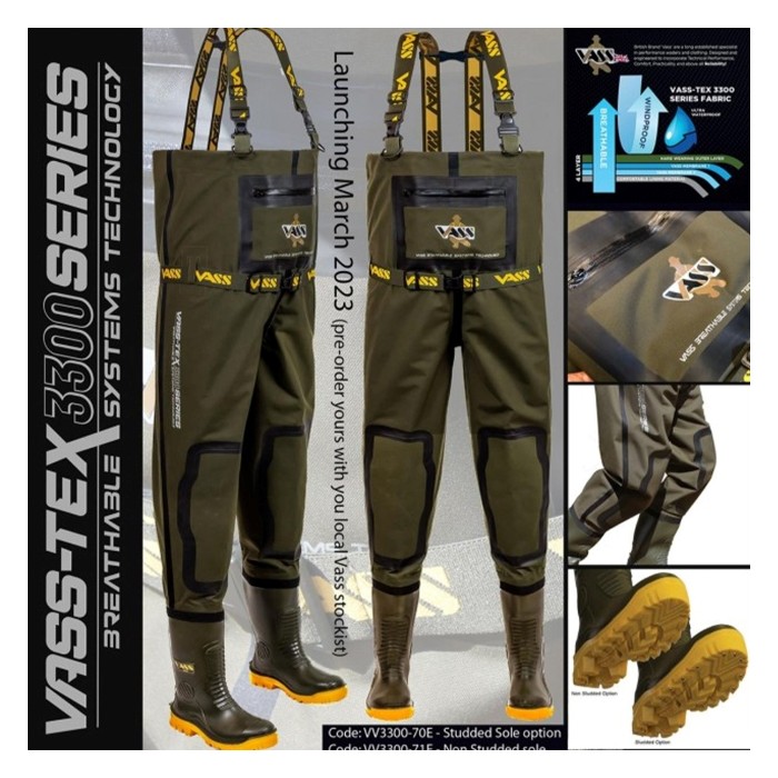 Vass-Tex 3300-70E Breathable Chest Waders Khaki
