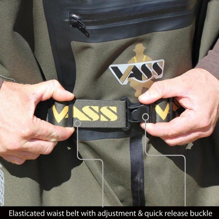 Vass-Tex 3300-70E Breathable Chest Waders Khaki 2