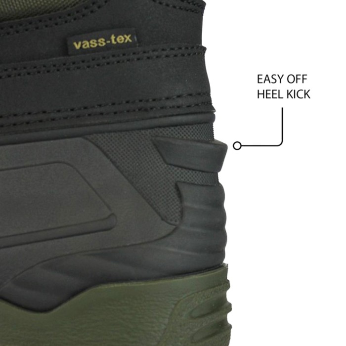 Vass All Season Green / Black Boots Close Up 2