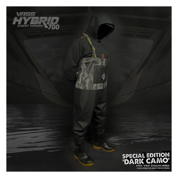 Vass Hybrid 700 Dark Camo Chest Wader Non-Studded