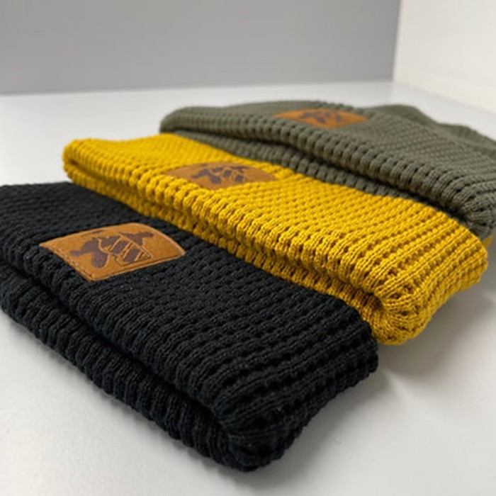 Vass Organic Cotton Honeycombe Beanie Black 2