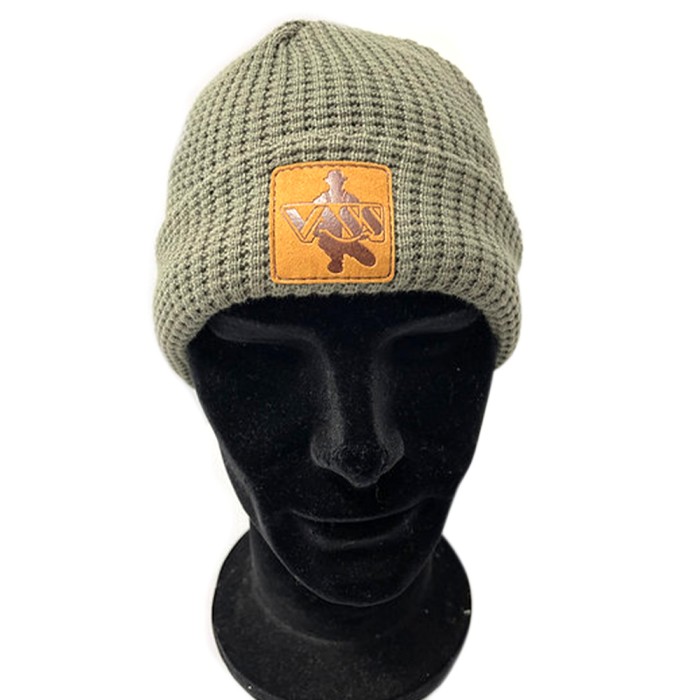 Vass Organic Cotton Honeycombe Beanie Khaki 1