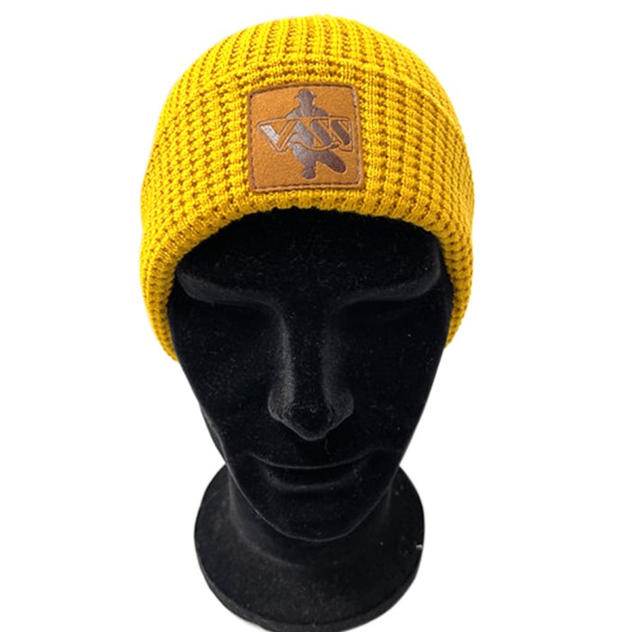 Vass Organic Cotton Honeycombe Beanie Yellow 1