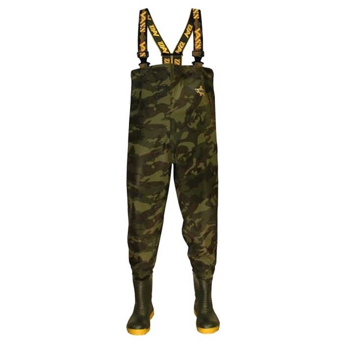 Vass Tex 405 Lightweight Camo Chest Fishing Waders - Non Studded