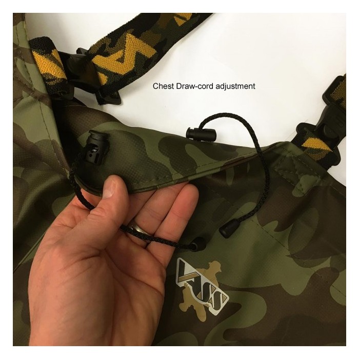 Vass-Tex 785 Heavy Duty Camo Chest Wader Non-Studded Close Up 7