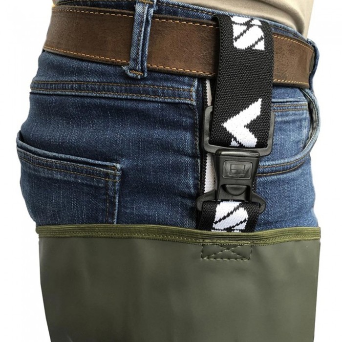 Vass-Tex 650 Series Thigh Fishing Wader Close Up In Use
