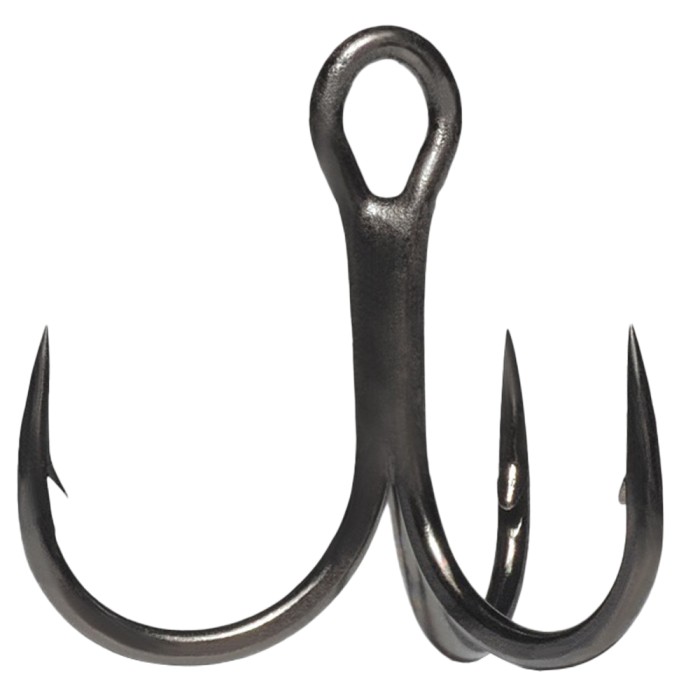 VMC 7548 X-Short 1X-Strong Inline Barbed Black Nickel Treble Hooks