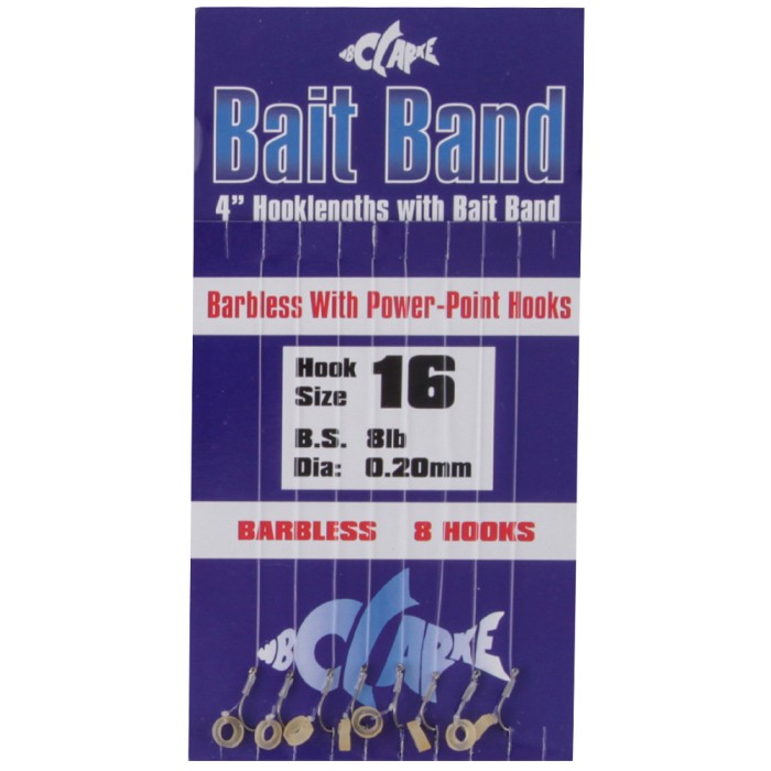 WB Clarke Hooks To Nylon with Baitband 16