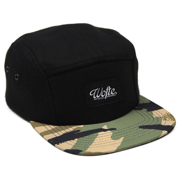 Wofte Camo Peak 5 Panel Hat