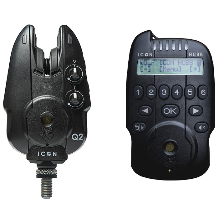 Wolf ICON Q2 Fishing Bite Alarm Set & HUBB Receiver