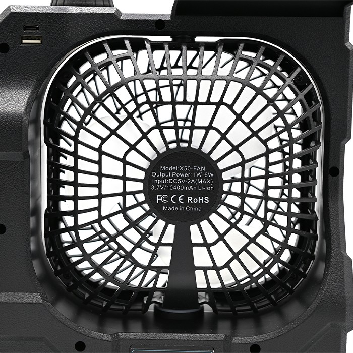 Wolf VOLTAIR Fishing Portable Fan & Powerbank Close Up 2