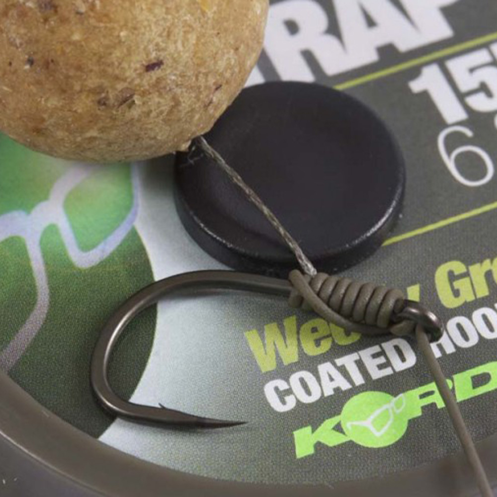 10 Pre-Tied Snowman Hair Rigs – Korda N Trap Hooklink – Size 4, 6, 8 – Ready Made Carp Rig