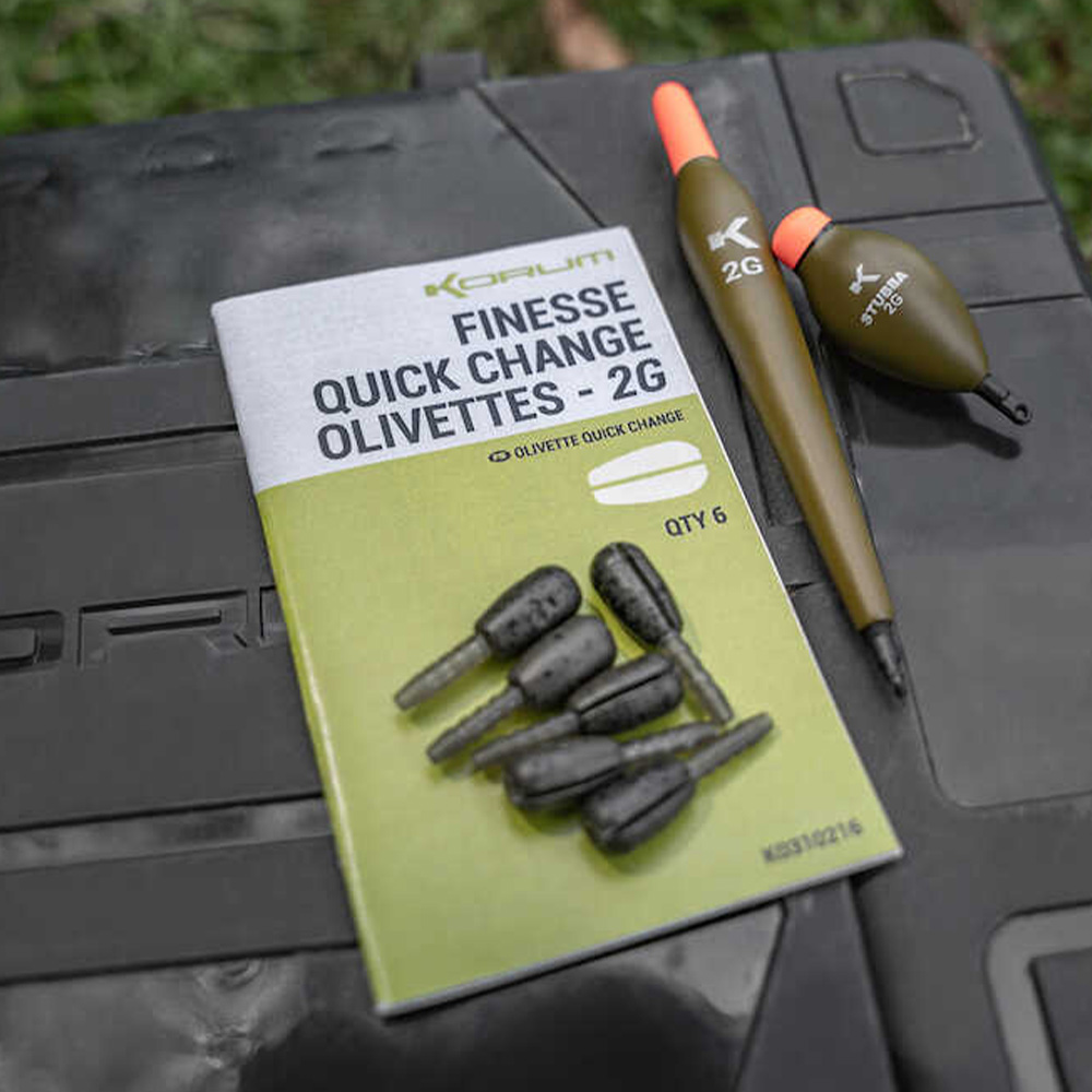 Olivettes Korum Finesse Quick Change QC - Peso 16g O 2g, Para Pesca Fina Con Cambio Rápido