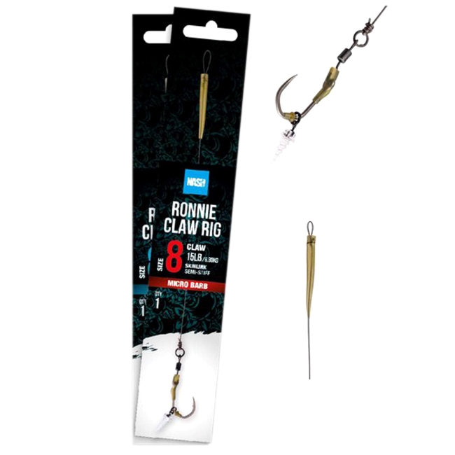 thumbnail image 2 of Tackletitans 3-Pack Carp Fishing Safety Lead Clip Rigs Kit With Gardner Tubing & Nash Hooks – Sizes 4,6,8,10 2 of 5