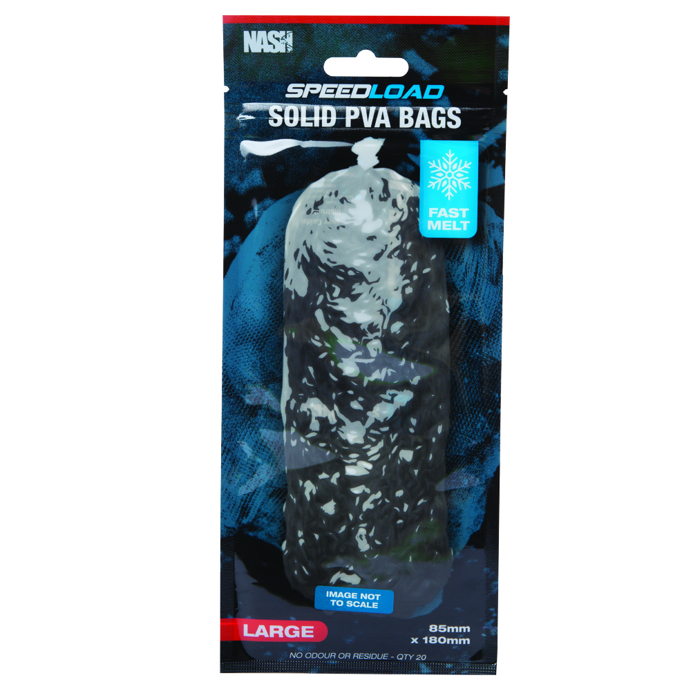 Sacchetti PVA Soluble Fast Melt Nash TT – Extra Large (220 X 60 Mm) – 15 Pezzi – Per Pasture E Boilies Nella Pesca Alla Carpa