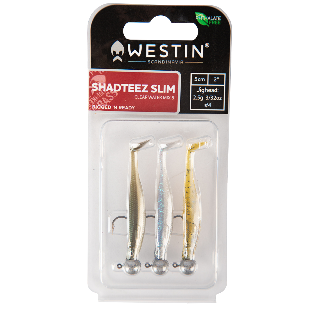 Westin Shadteez Slim R 'N R Lures Clear Water Mix